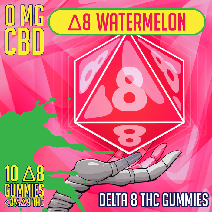 Delta 8 THC Watermelon Gummies Label